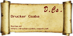 Drucker Csaba névjegykártya