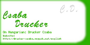 csaba drucker business card